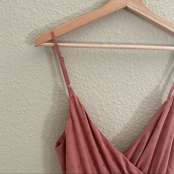 Sold Storia polka dot pink ruched mini dress - Picture 7 of 7